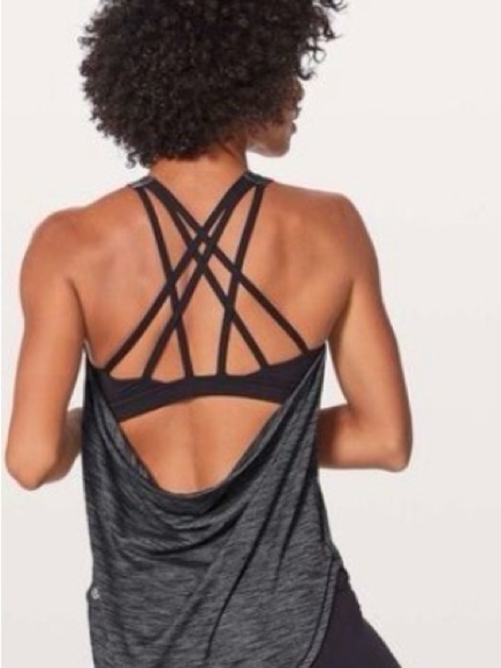 Lululemon Free To Be Serene Tank Gray & Black